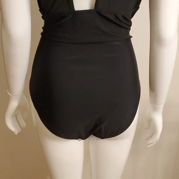 Black One Piece Bathing Suit - Picture 5 of 6